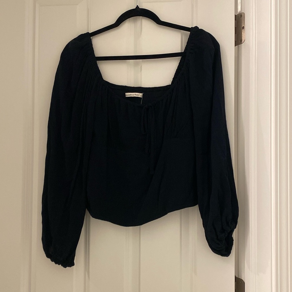 Abercrombie Long Sleeve Crop Blouse